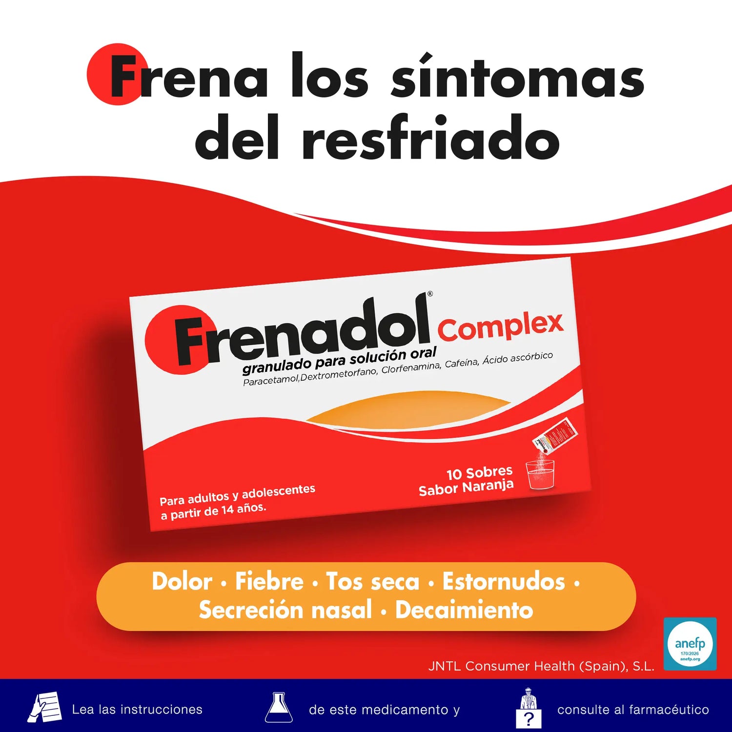 FRENADOL® Grippe-Linderungs-Komplex, zum Einnehmen, 10 Sachets