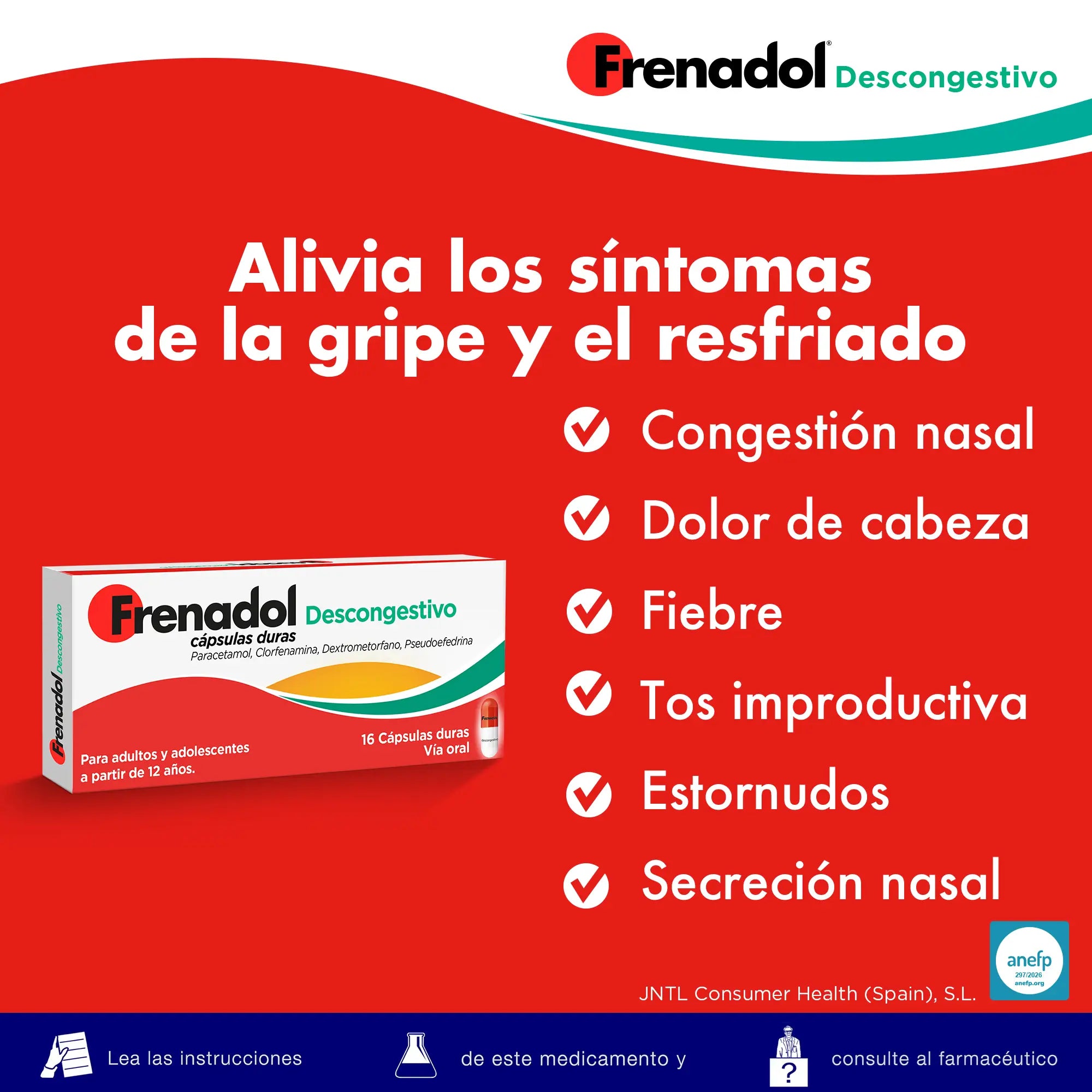 FRENADOL® Grippeabschwellendes Mittel, zum Einnehmen, 16 Kapseln
