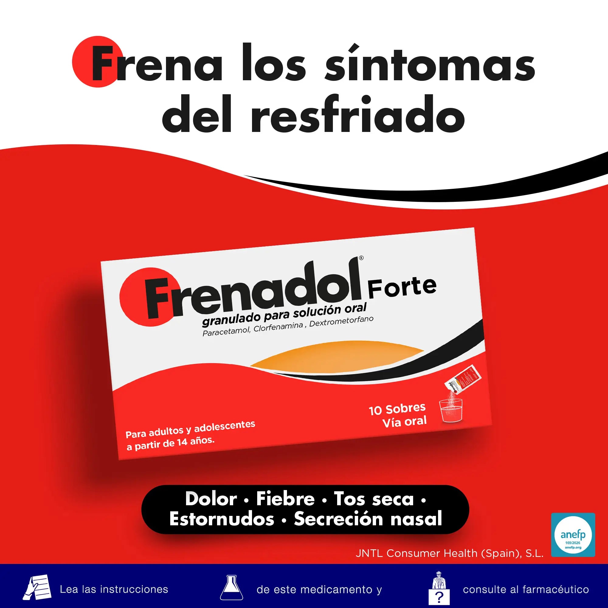 FRENADOL® Forte Anti-Grippe, zum Einnehmen, 10 Portionsbeutel