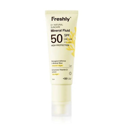 Freshly D+ Natürliche Sonnenpflege Mineral Fluid Spf50, 50 ml