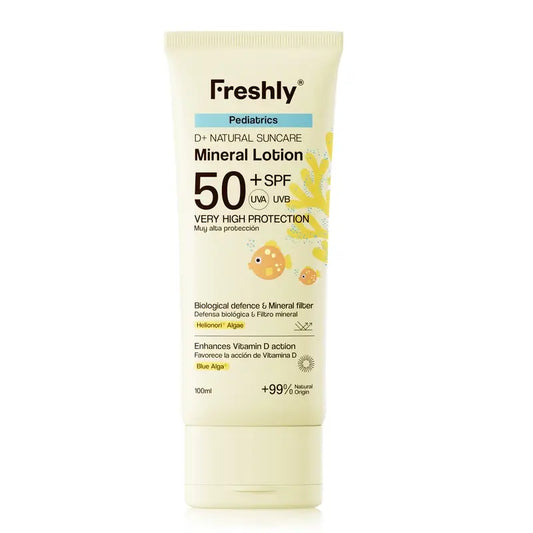 Freshly Pediatrics D+ Natürliche Sonnenschutz-Mineral-Lotion Spf50, 100 ml