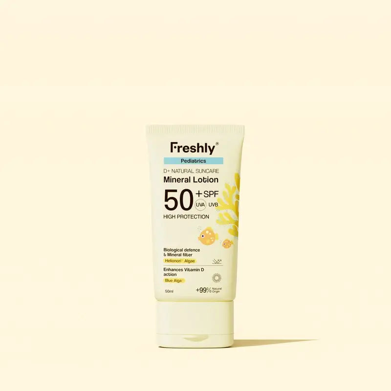 Freshly Pediatrics D+ Natürliche Sonnenschutz-Mineral-Lotion Spf50 50 Ml, 50 ml