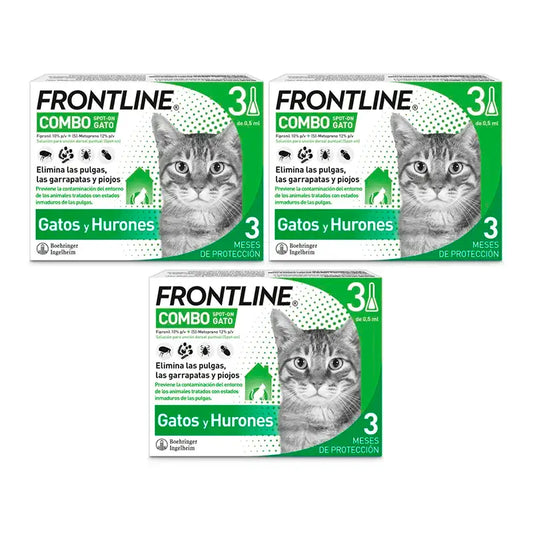 Frontline Combo Katzen & Frettchen, Packung 3 x 3 Pipetten x 0,5 ml
