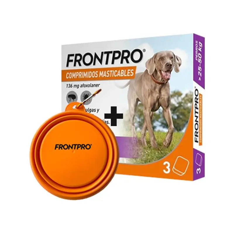 Frontpro Dewormer für Hunde 25-50 Kg (Xl), 3 Kautabletten