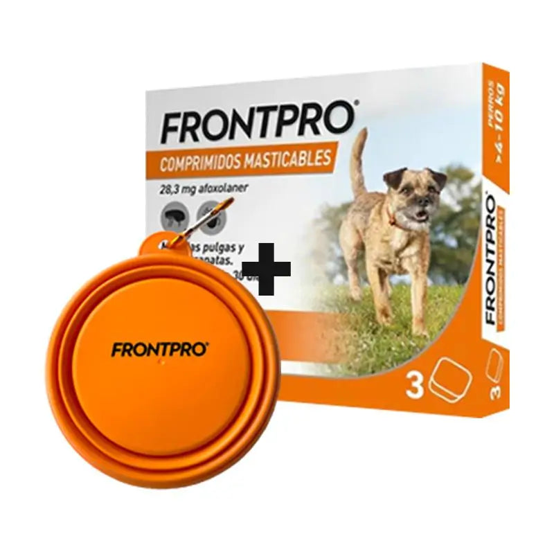 Frontpro Dewormer für Hunde 4-10 Kg (M), 3 Kautabletten