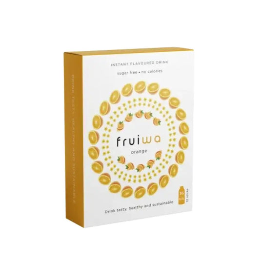 Fruiwa Instant-Getränkepulver mit Orangengeschmack, Vitamin C und Süßstoff, 36 Gramm