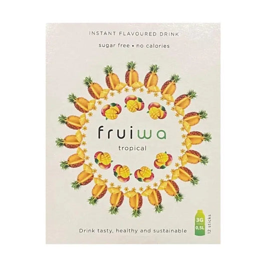 Fruiwa Instant-Getränkepulver Tropengeschmack mit Vitamin C und Süßstoff, 36 g