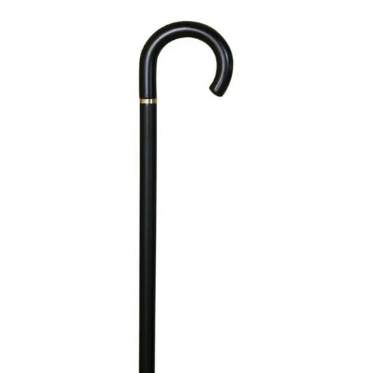 García 1880 Gehstock Schwarz, mit Ring und Gummi