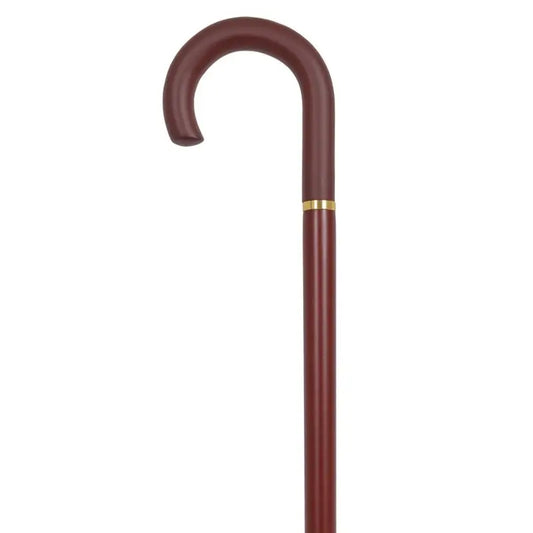 García 1880 Gehstock nussbaumfarben, mit Ring und Gummiring