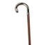 Garcia 1880 Gehstock Buche Braun Vernickelt Faust, 22 Mm mit Gummi