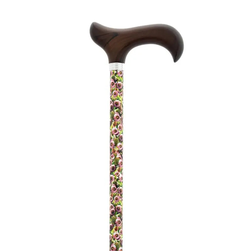 García 1880 Ausziehbare Muletilla, Grüne und rosa Blumen, Holz P