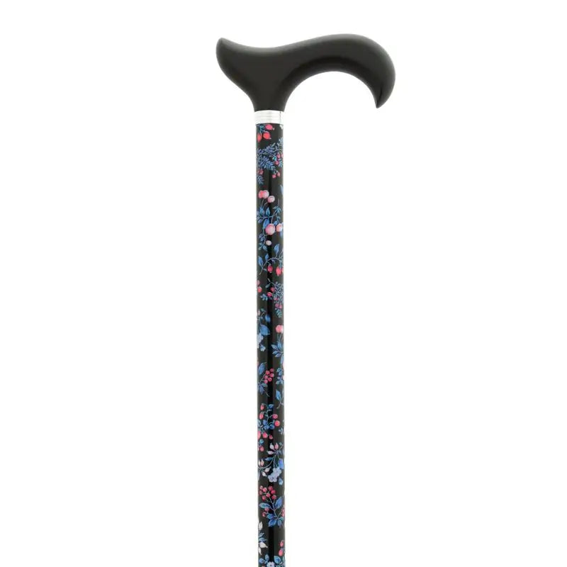 García 1880 Muletilla Extensible Schwarze Blumen Schwarze Holzfaust Schwarz