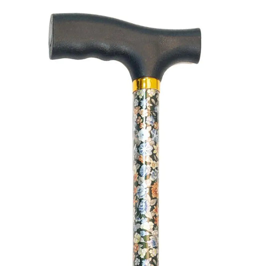 Garcia 1880 Muletilla Extensible Schwarz Kleine Blumen Kunststoff Manschette