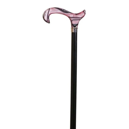 García 1880 Muletilla Haya Schwarz Buche Schwarz Derby Manschette Methacrylat Rosa und Schwarz