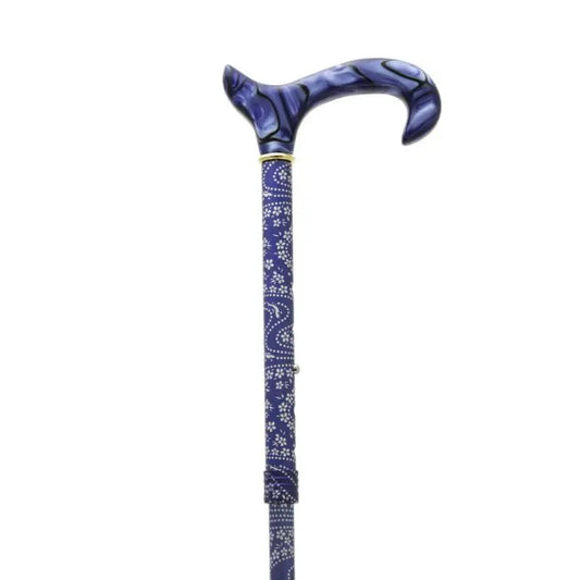 García 1880 Faltbare Krücke Blau Druck Blau Methacrylat Faust Blau