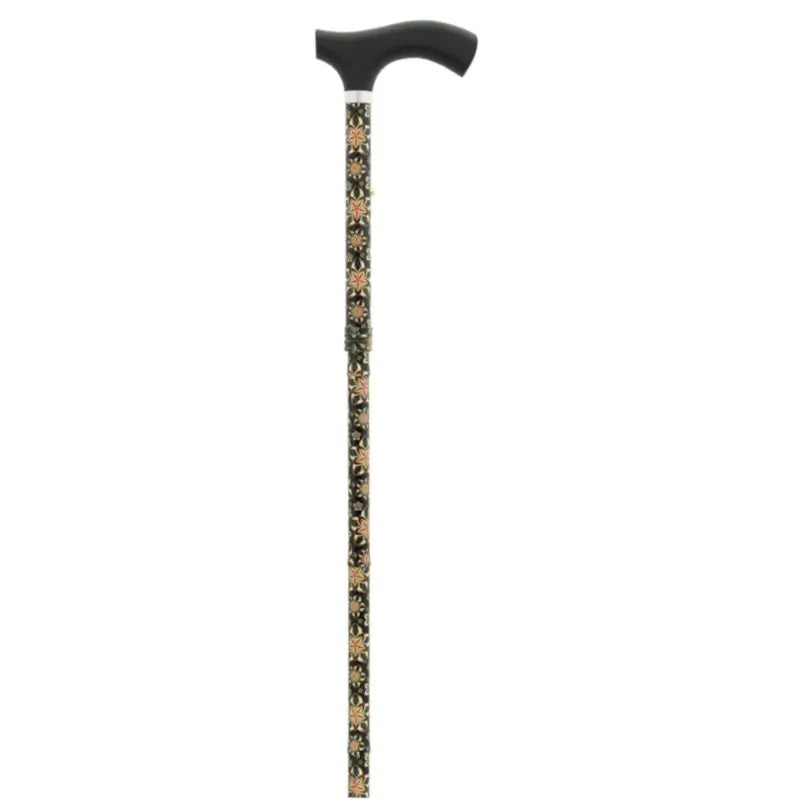 García 1880 Muletilla Plegable Plegable Blumen Faust aus Holz Schwarz