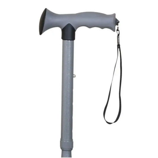 Garcia 1880 Klappbare Krücke Ergonomisch Soft Touch Ergonomischer Griff, Grau