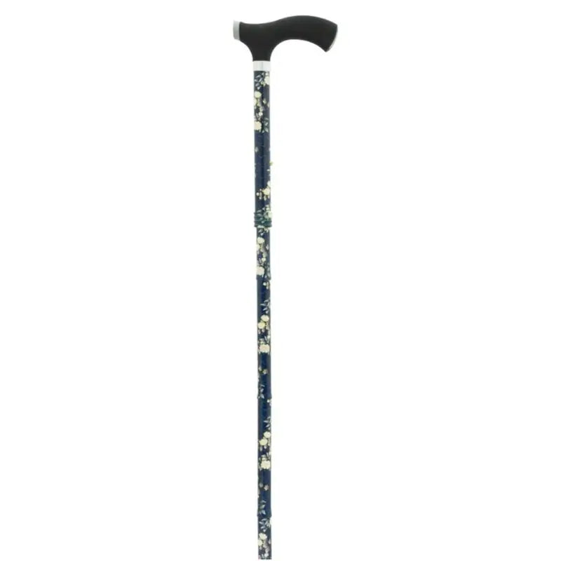 Garcia 1880 Faltbare Soft-Touch-Faustkrücke Schwarz, Blaue Blumen