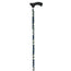 Garcia 1880 Faltbare Soft-Touch-Faustkrücke Schwarz, Blaue Blumen