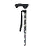 Garcia 1880 Faltbare Soft-Touch-Faustkrücke Schwarz, Weiße Blumen