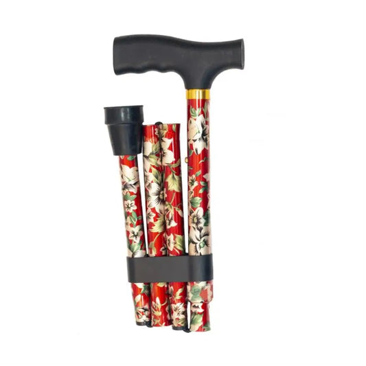 García 1880 Muletilla Plegable Pleggable Rote Blumen Plastikfaust
