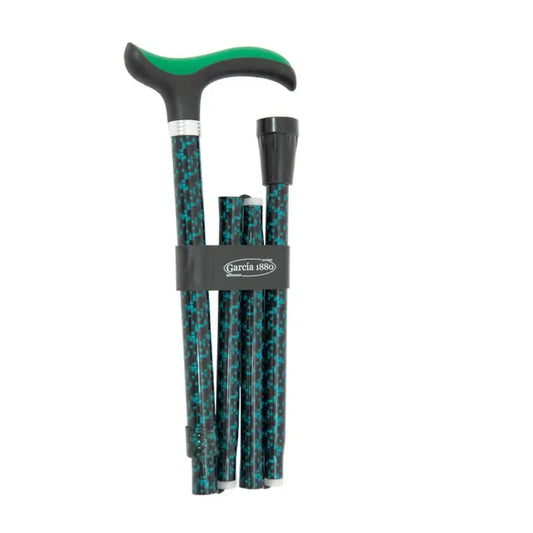 Garcia 1880 Faltbare Krücke Slim Grün Soft Touch Manschette