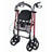 Garcia 1880 Aluminium-Rollator mit höhenverstellbarem Sitz (rot)