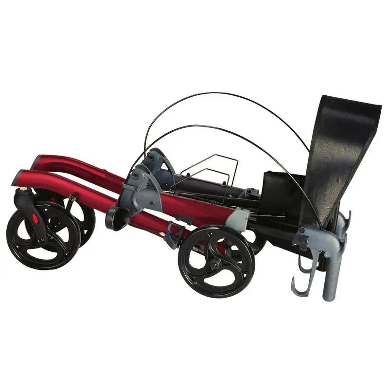 Garcia 1880 Folding Aluminium Rollator mit Bremsen New Style (Rot)