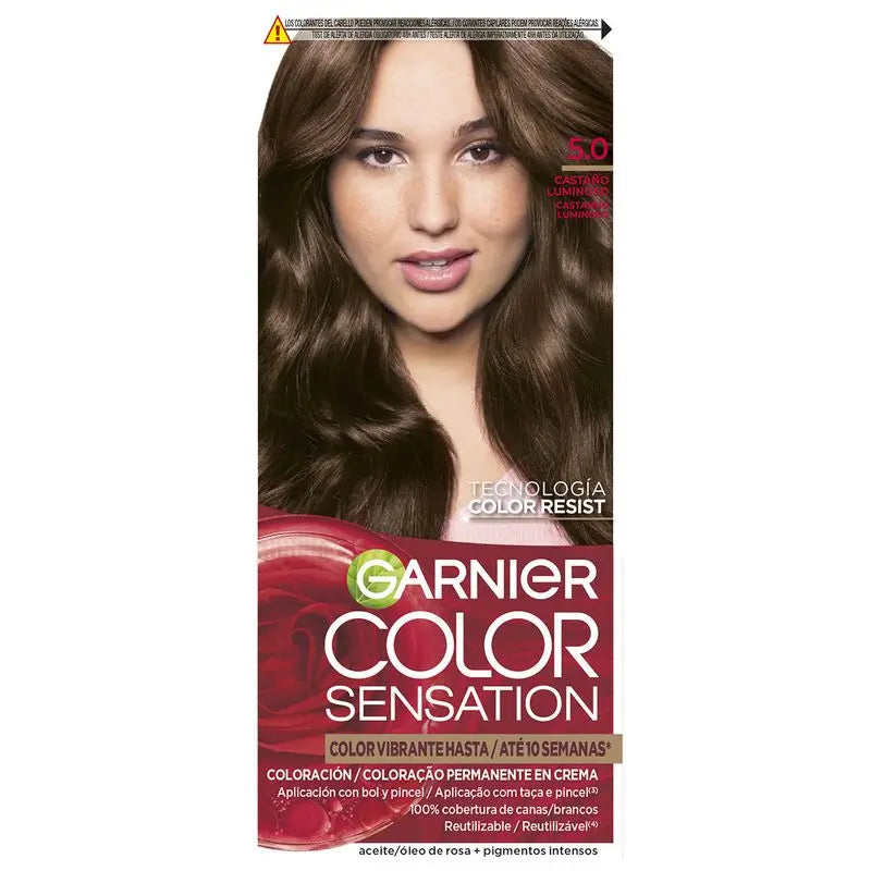 Garnier Color Sensation Permanente Creme Farbe 5.0 Braun