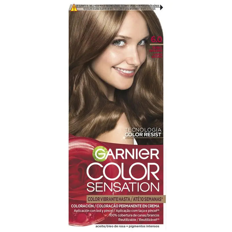Garnier Color Sensation Creme Dauerhafte Haarfarbe 6.0 Dunkelblond