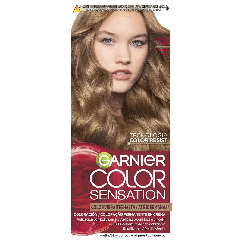 Garnier Color Sensation Creme Dauerhafte Haarfarbe 7.0 Blond