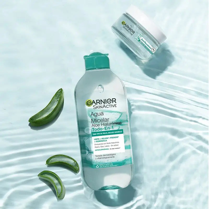 Garnier Aloe Hyaluronic Tagescreme mit Aloe Vera + Hyaluronsäure. Spendet intensiv Feuchtigkeit 48H - nährt - regeneriert.