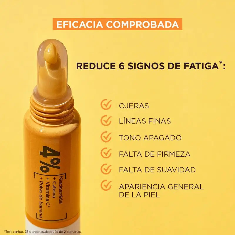 Garnier Aufhellende Augenkonturcreme mit Vitamin C + Niacinamid + Koffein + Bananenpulver