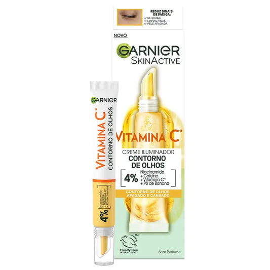 Garnier Aufhellende Augenkonturcreme mit Vitamin C + Niacinamid + Koffein + Bananenpulver