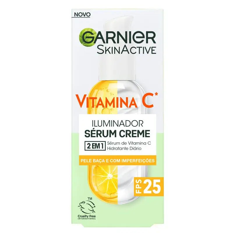 Garnier Serum Creme mit Spf 25. hohe Konzentration von Vitamin C Serum und Sonnenschutz, 50Ml