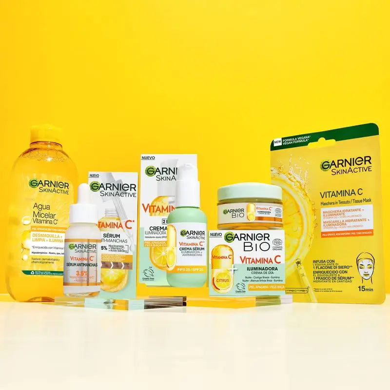 Garnier Serum Creme mit Spf 25. hohe Konzentration von Vitamin C Serum und Sonnenschutz, 50Ml