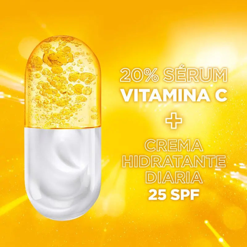 Garnier Serum Creme mit Spf 25. hohe Konzentration von Vitamin C Serum und Sonnenschutz, 50Ml