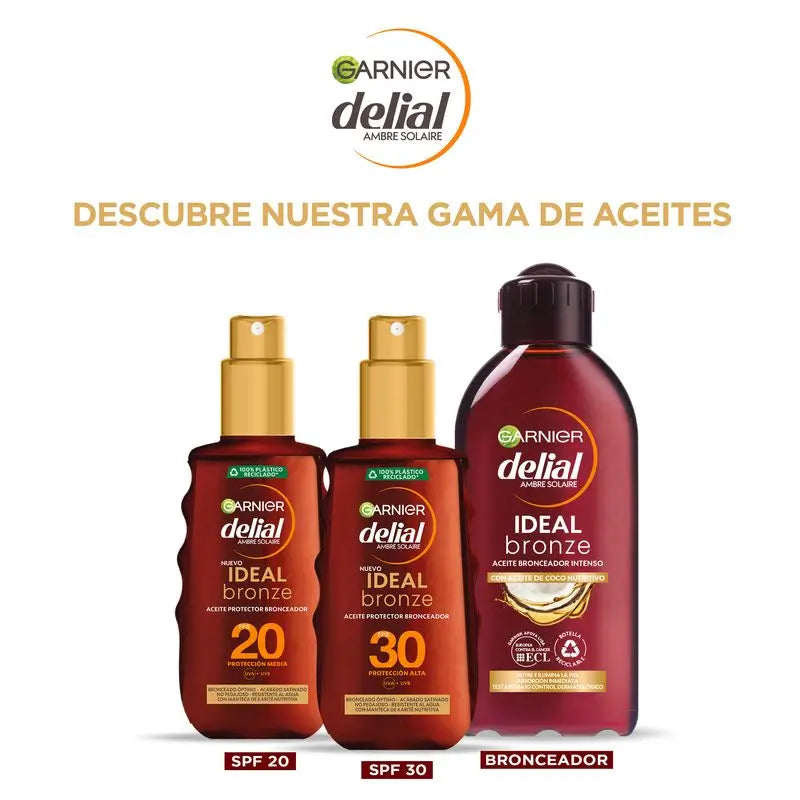 Garnier Delial Intensives Bräunungsöl mit nährendem Kokosnussöl - 200 ml