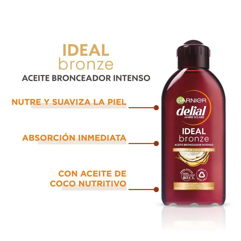 Garnier Delial Intensives Bräunungsöl mit nährendem Kokosnussöl - 200 ml