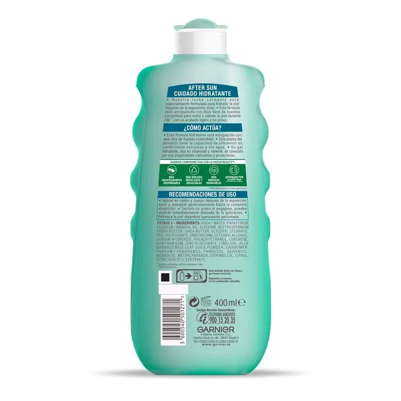Garnier Delial After Sun Beruhigende Gesichts- und Körpermilch mit Aloe Vera zur Befeuchtung der Haut nach Sonneneinstrahlung 400 ml