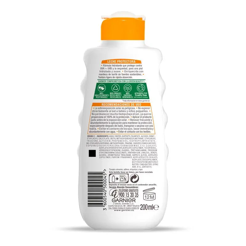 Garnier Delial Hydra 24H Protect Schutzmilch Gesicht & Körper Schutz Spf 20, weiche & mit Feuchtigkeit versorgte Haut 200Ml