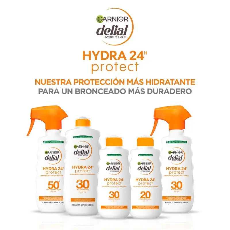 Garnier Delial Hydra 24H Protect Schutzmilch Gesicht & Körper Schutz Spf 20, weiche & mit Feuchtigkeit versorgte Haut 200Ml