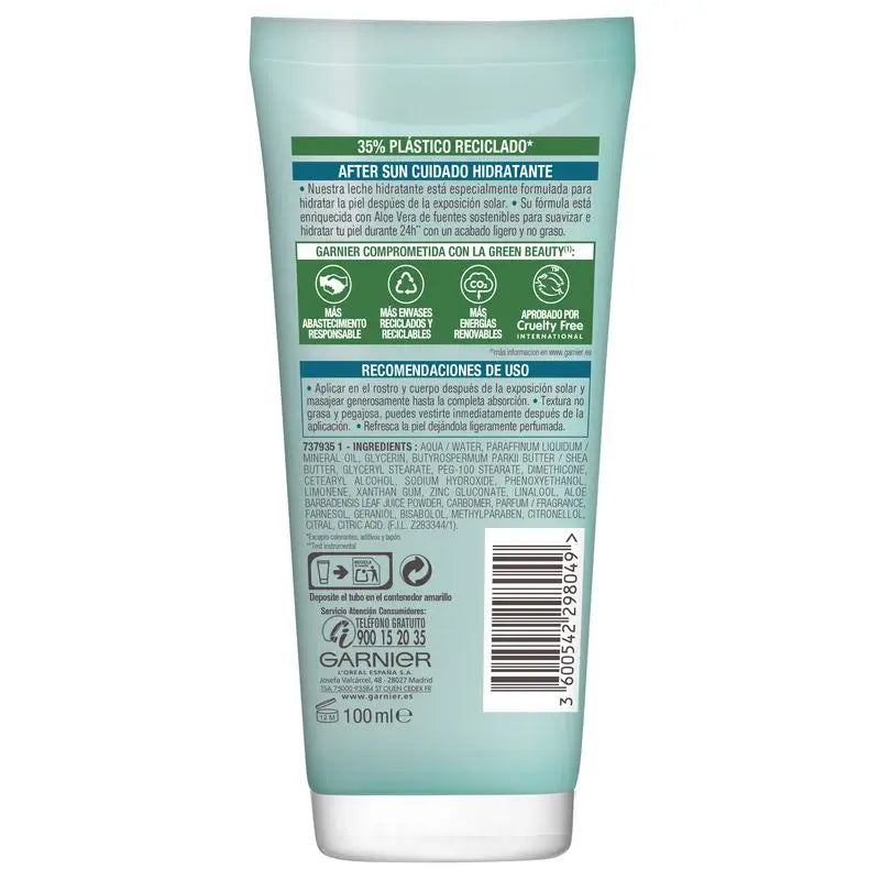 Garnier Delial After Sun Beruhigende Feuchtigkeitsmilch mit natürlicher Aloe 100 ml Reiseformat
