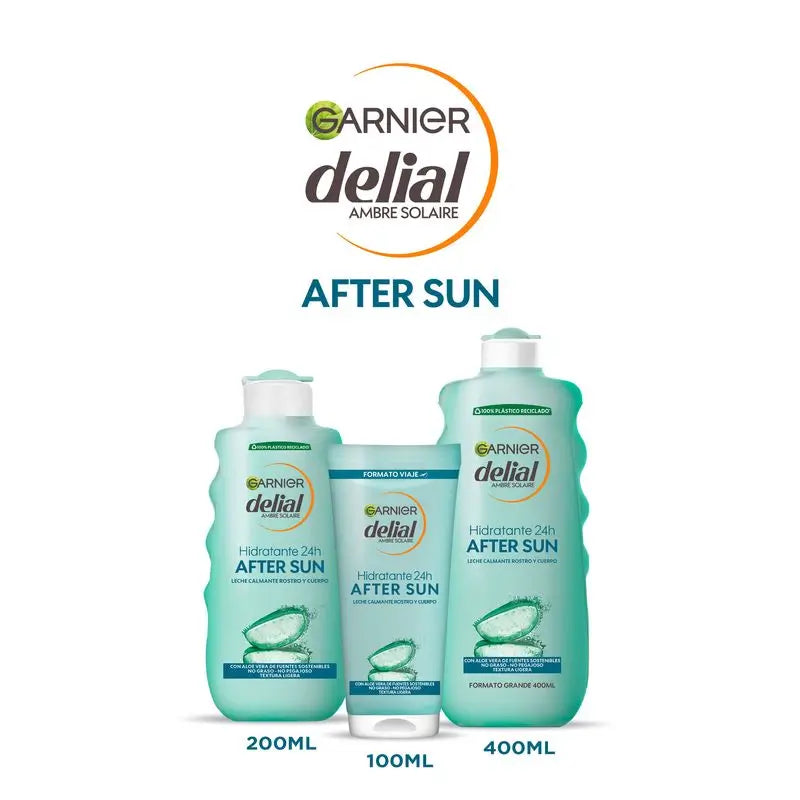 Garnier Delial After Sun Beruhigende Feuchtigkeitsmilch mit natürlicher Aloe 100 ml Reiseformat