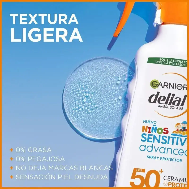 Garnier Delial Delial Kinder-Sonnenschutz Spf50 für helle und empfindliche Haut. Pädiatrisch, 270Ml