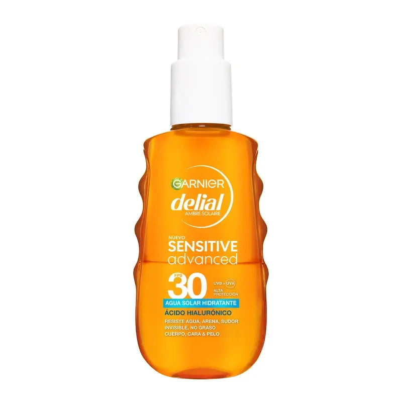 Garnier Delial Delial Sensitive Advanced Feuchtigkeitspflege Sonnenschutz Wasser Spf 30, 150Ml