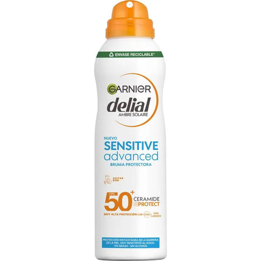 Garnier Delial Sensitive Advanced Ip50+ Mist für empfindliche, helle und sonnenintolerante Haut. Pädiatrisch, 150Ml