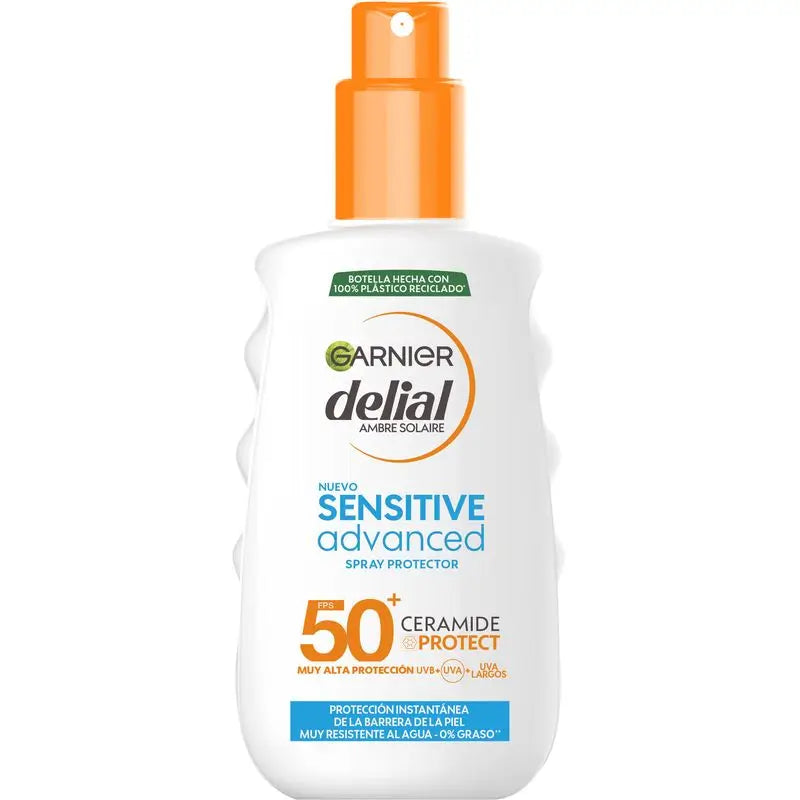 Garnier Delial Sensitive Advanced Ip50+ für helle, empfindliche und sonnenintolerante Haut. Wasserbeständig,150Ml