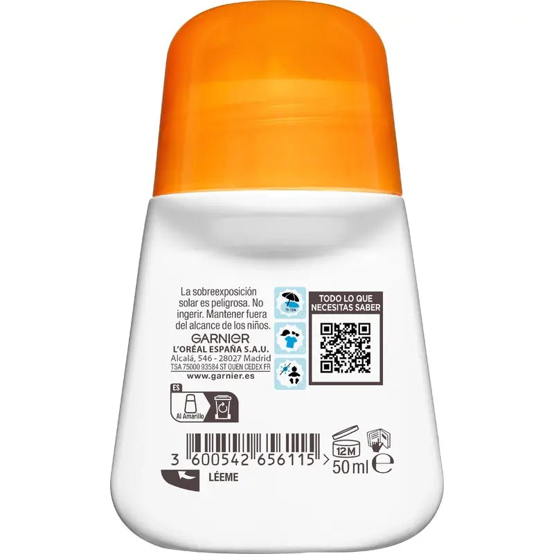 Garnier Delial Delial Sensitive Advanced Kids Roll-On mit Farbe Fps 50+, 50 ml