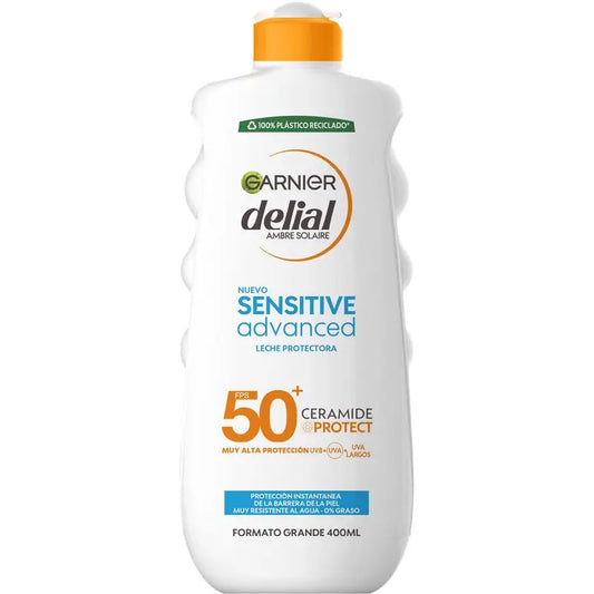 Garnier Delial Sensitive Advanced Sunscreen Milk für helle, empfindliche und sonnenintolerante Haut Ip50+, 400Ml